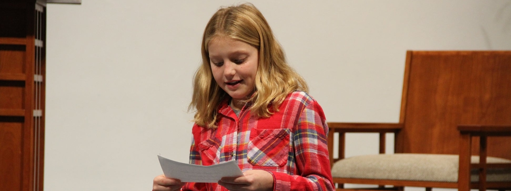 child in church